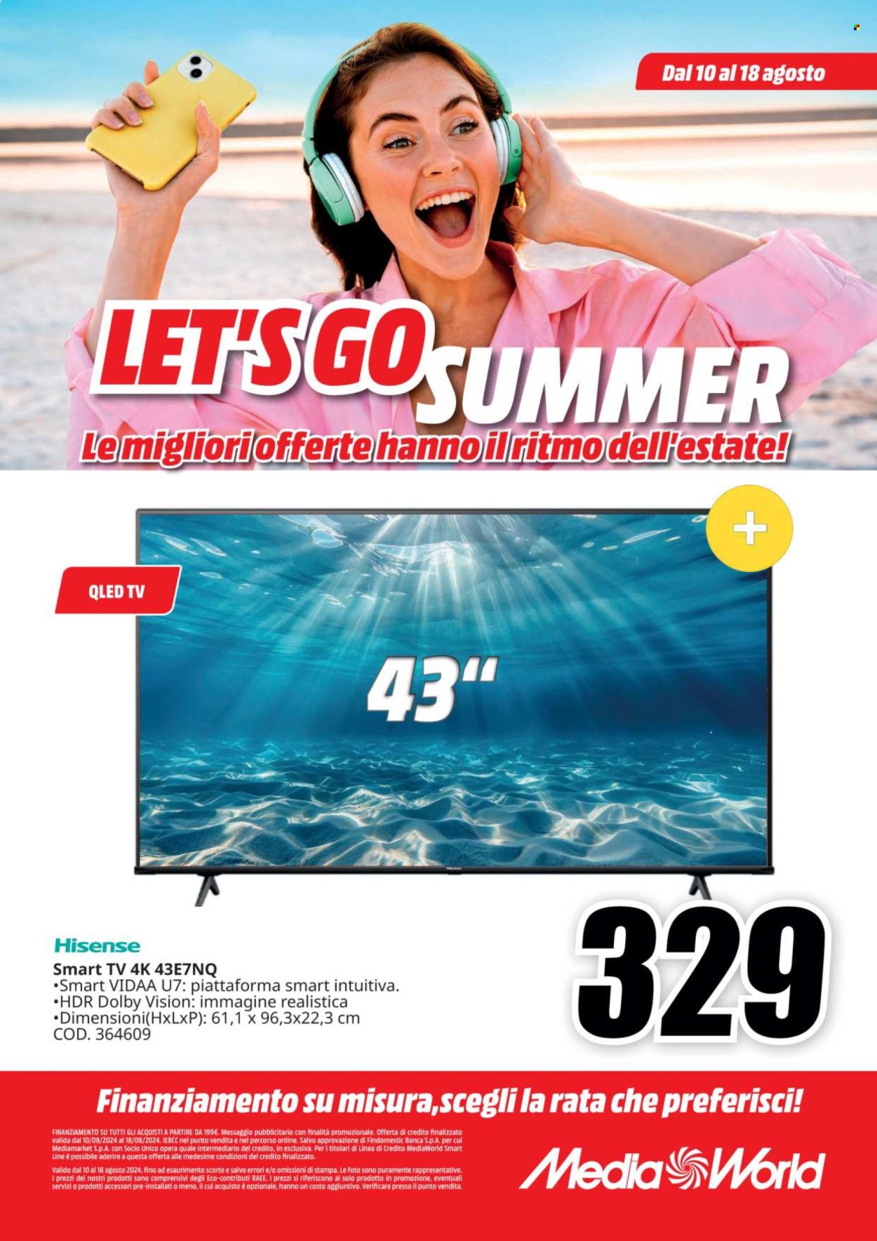 Volantino MediaWorld - 10/8/2024 - 18/8/2024. Pagina 3