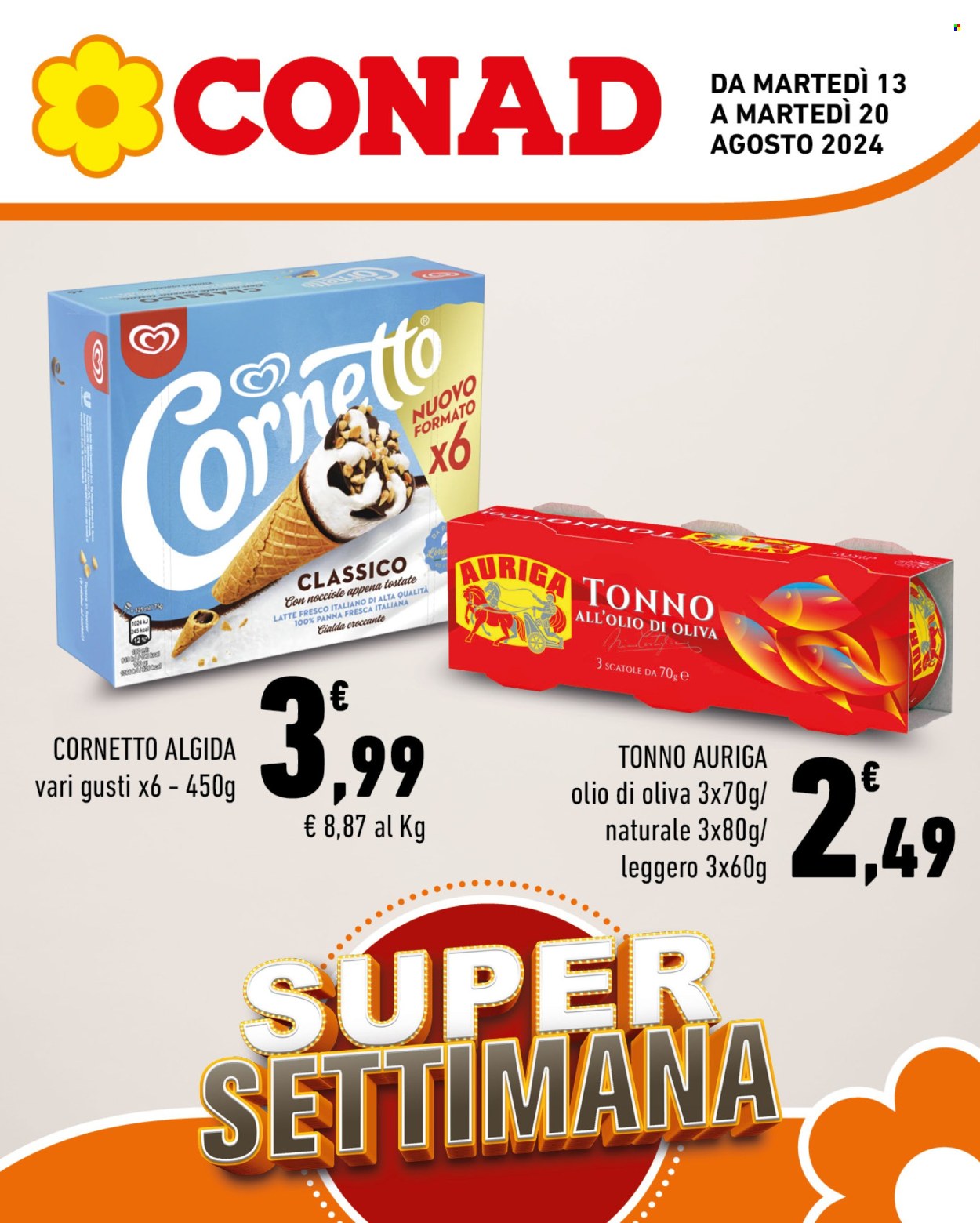 Leták Conad - 13.8.2024 - 20.8.2024. Strana 1