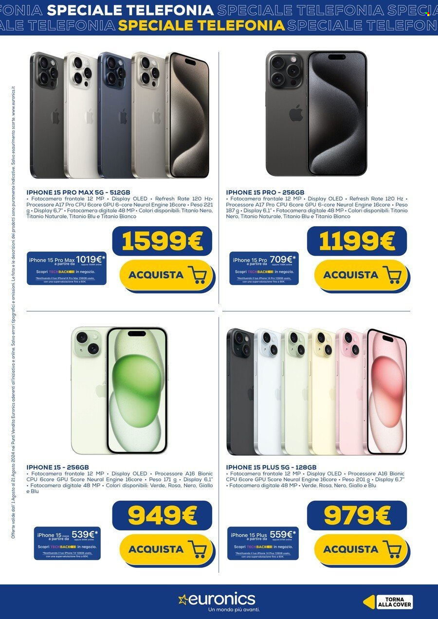 Volantino Euronics - 6/8/2024 - 22/8/2024. Pagina 3
