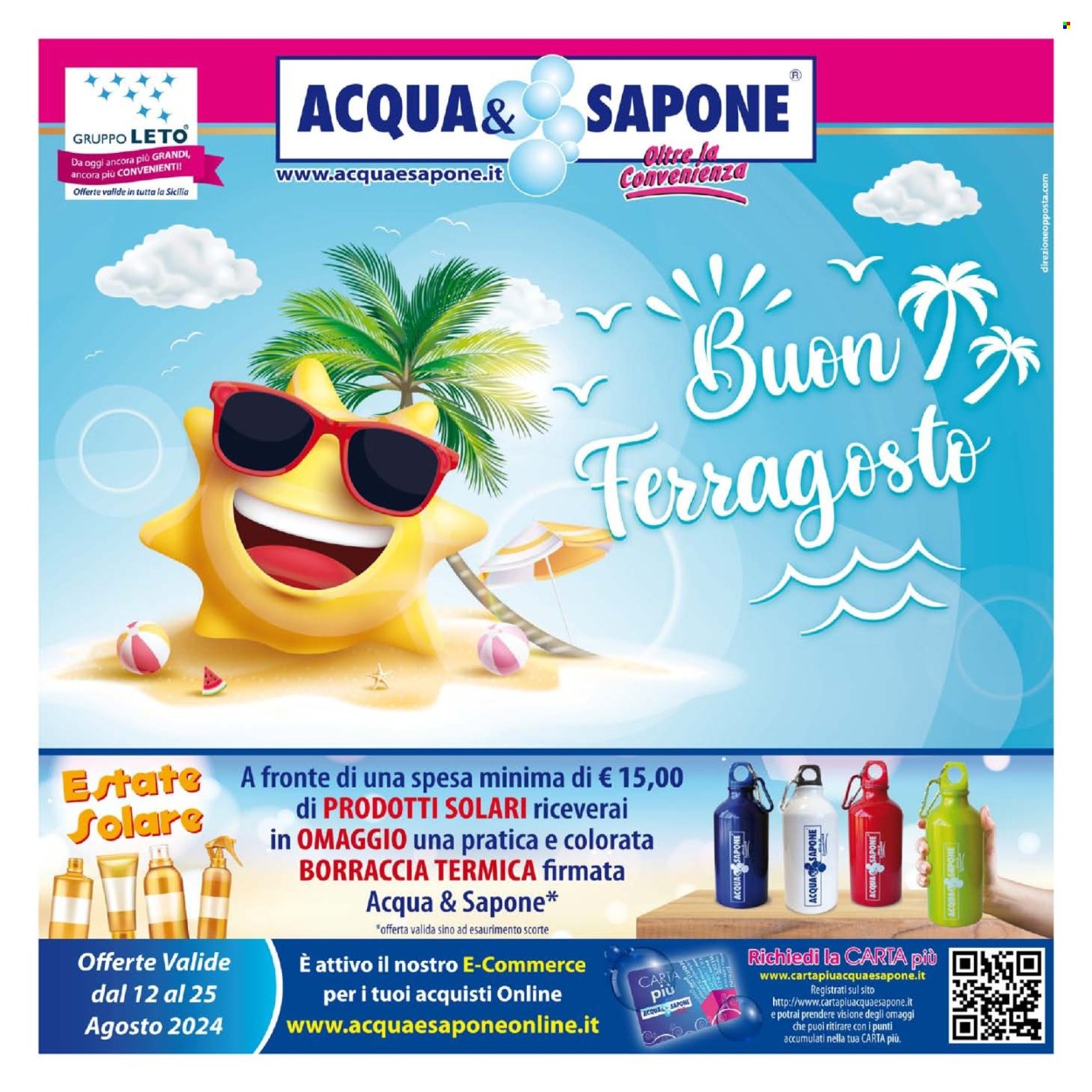 Volantino Acqua & Sapone - 12/8/2024 - 25/8/2024. Pagina 1