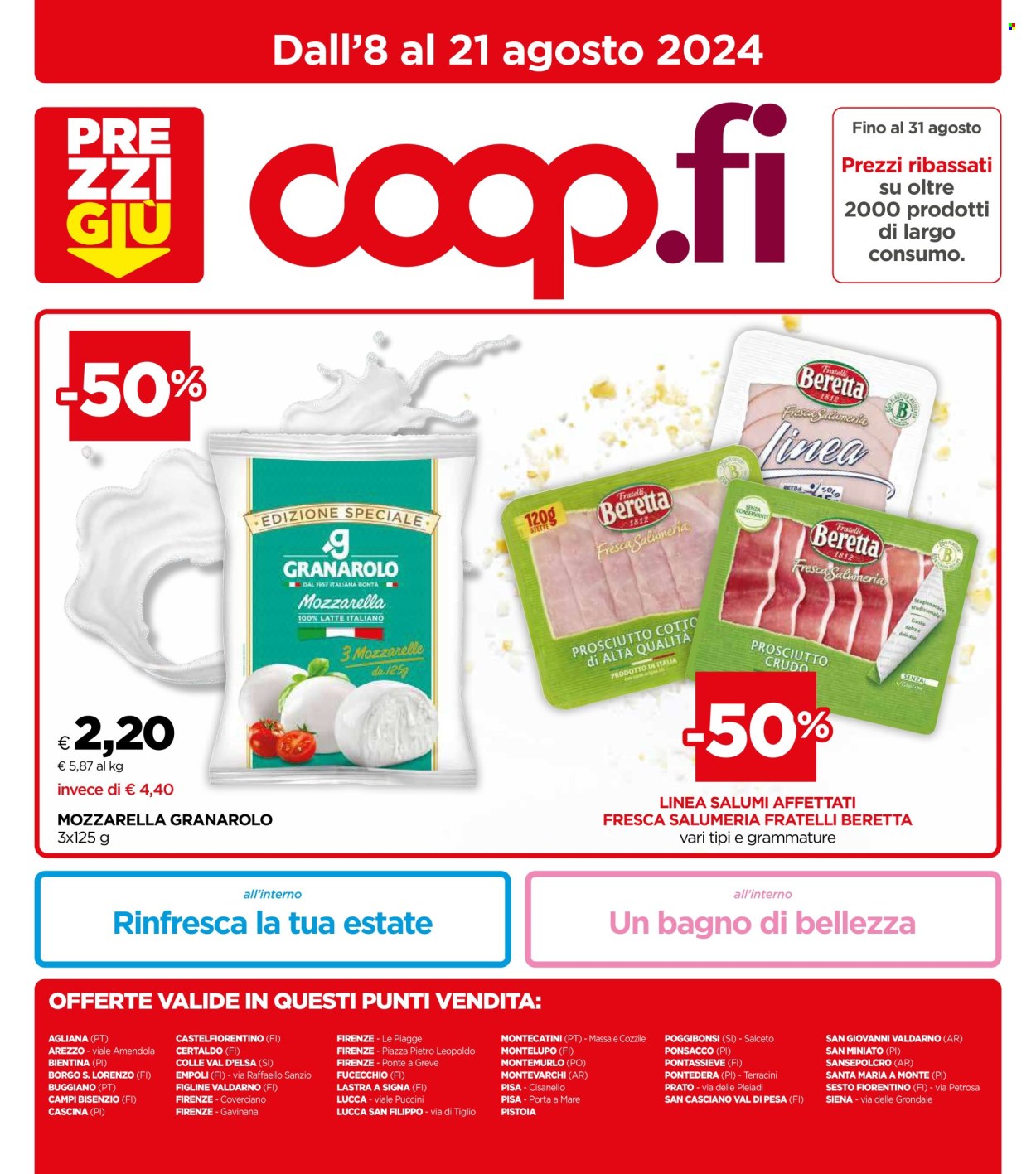 Leták Coop - 8.8.2024 - 20.8.2024. Strana 1