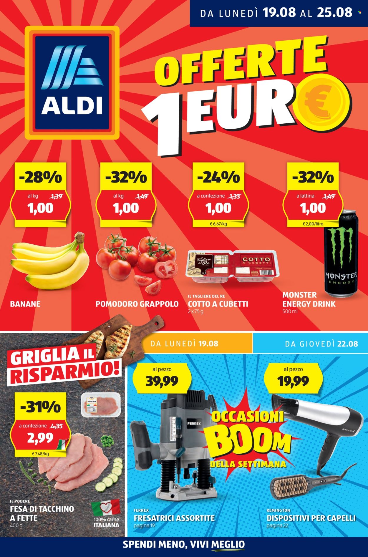 Volantino Aldi - 19/8/2024 - 25/8/2024. Pagina 1