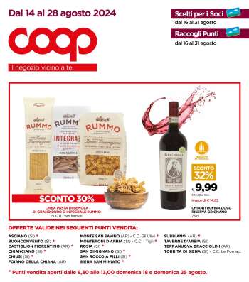 Volantino Coop - 13/8/2024 - 27/8/2024.