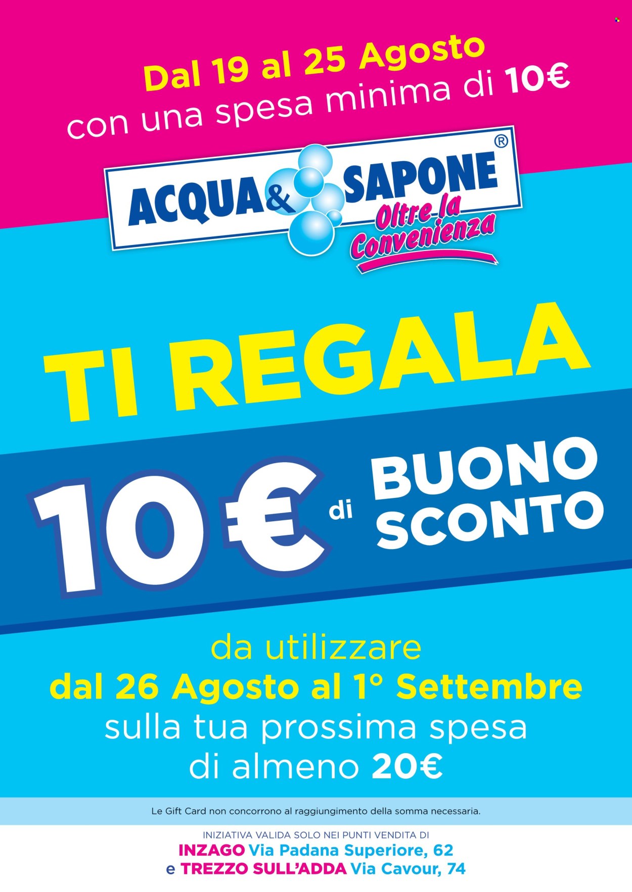 Volantino Acqua & Sapone - 19/7/2024 - 25/8/2024. Pagina 1