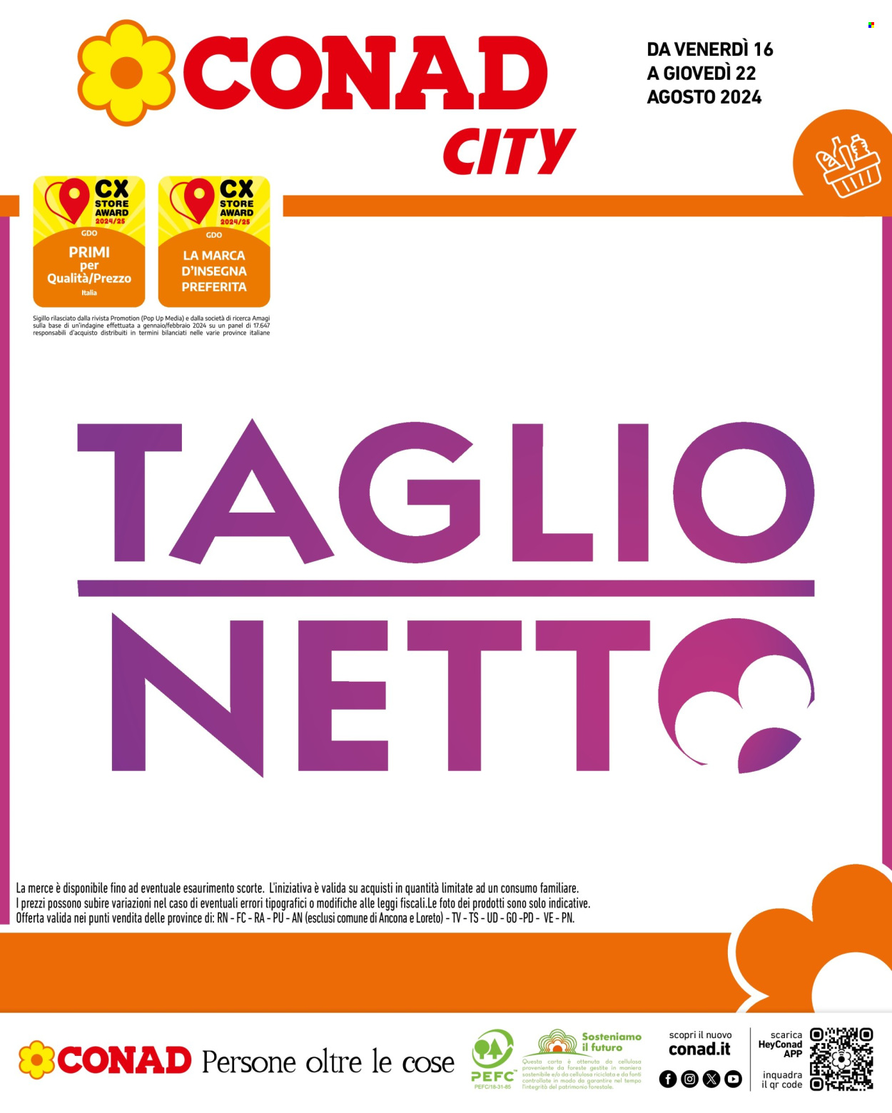 Leták Conad City - 16.8.2024 - 22.8.2024. Strana 1