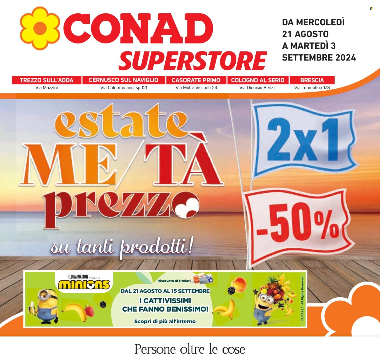 Volantino Conad Superstore - 21/8/2024 - 3/9/2024. Pagina 1