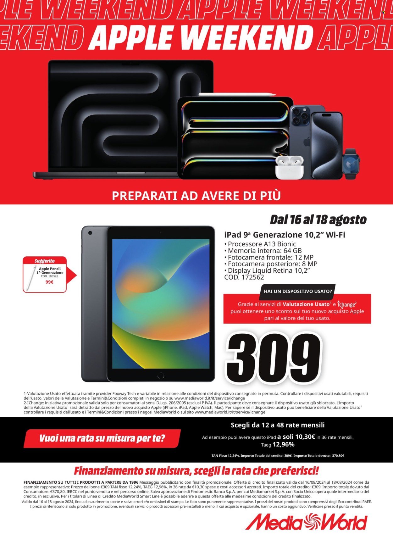 Volantino MediaWorld - 16/8/2024 - 18/8/2024. Pagina 2