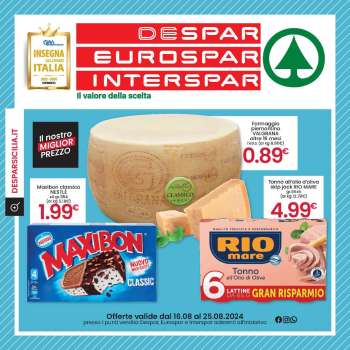 Volantino Eurospar - 16/8/2024 - 25/8/2024.