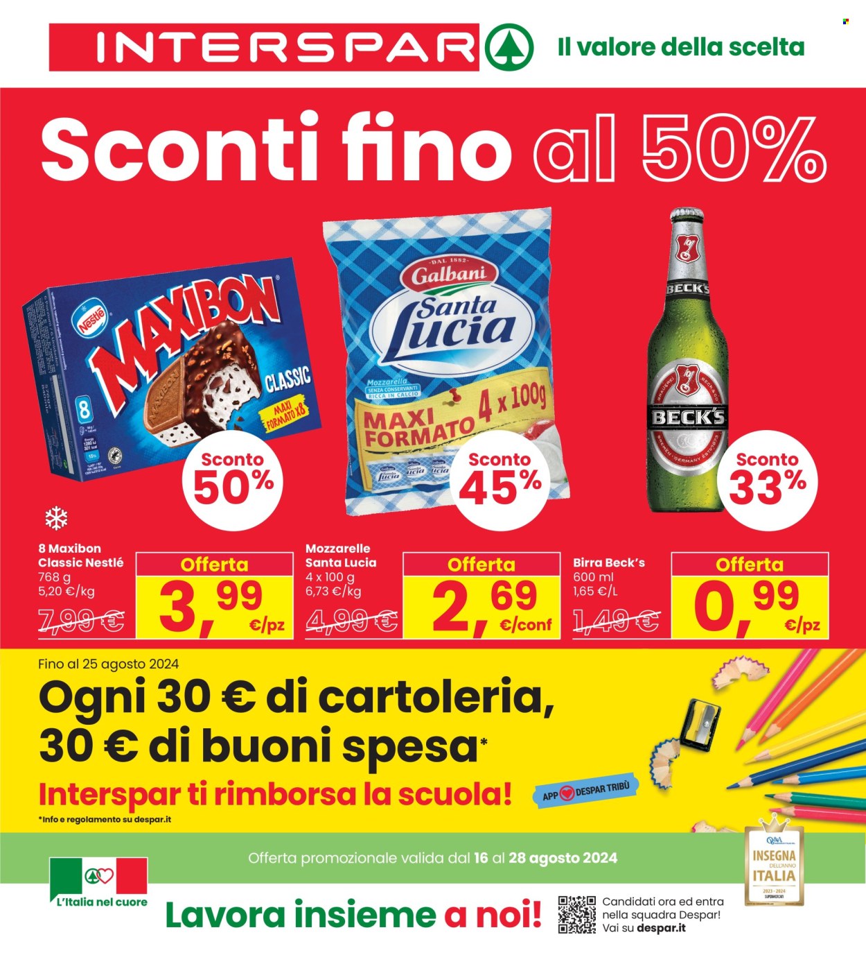 Volantino Interspar - 16/8/2024 - 28/8/2024. Pagina 1