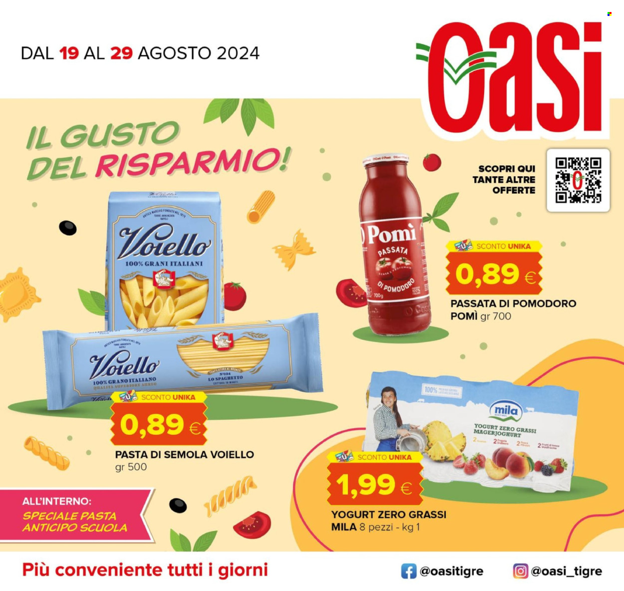 Volantino Oasi - 19/8/2024 - 29/8/2024. Pagina 1