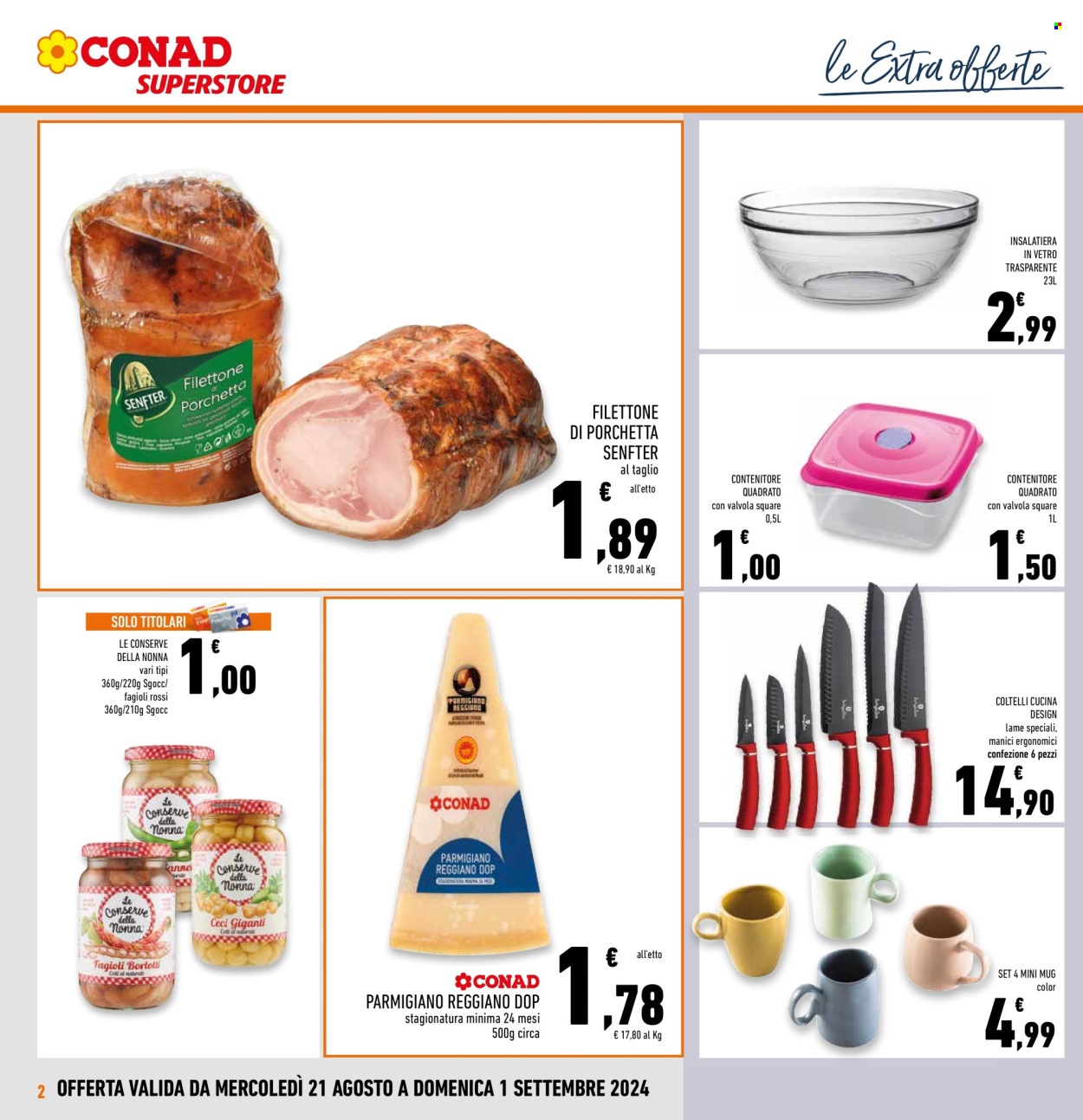 Volantino Conad Superstore - 21/8/2024 - 1/9/2024. Pagina 2