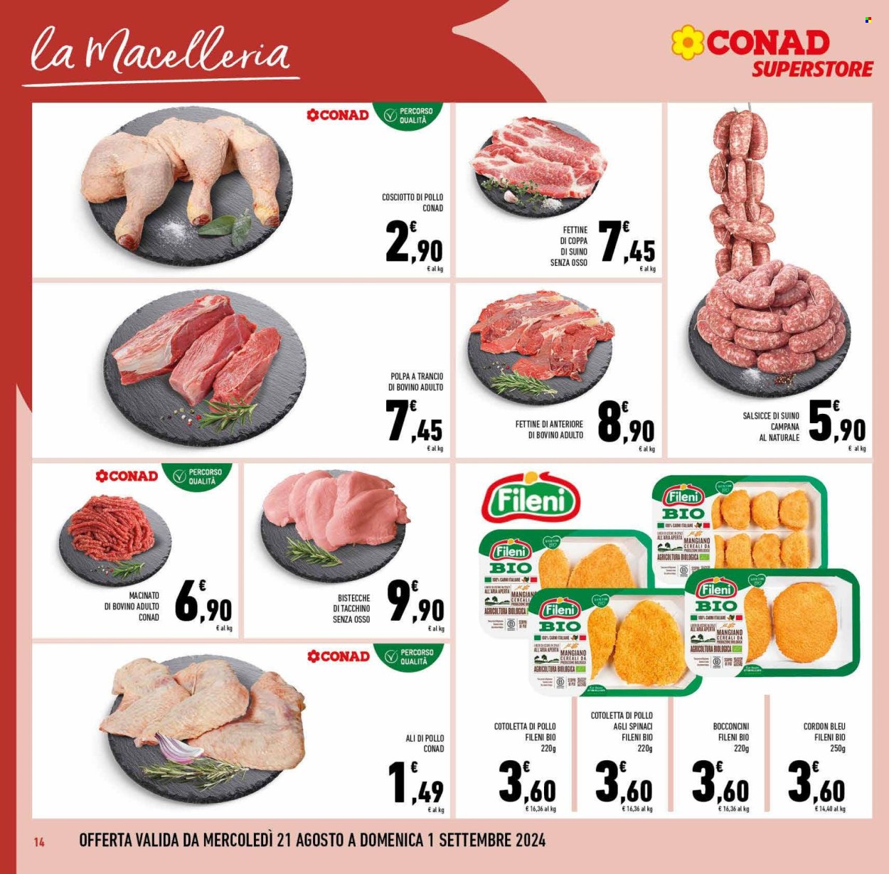 Volantino Conad Superstore - 21/8/2024 - 3/9/2024. Pagina 14