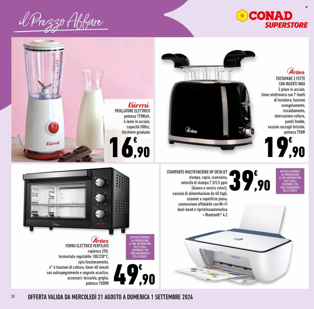 Volantino Conad Superstore - 21/8/2024 - 3/9/2024. Pagina 38