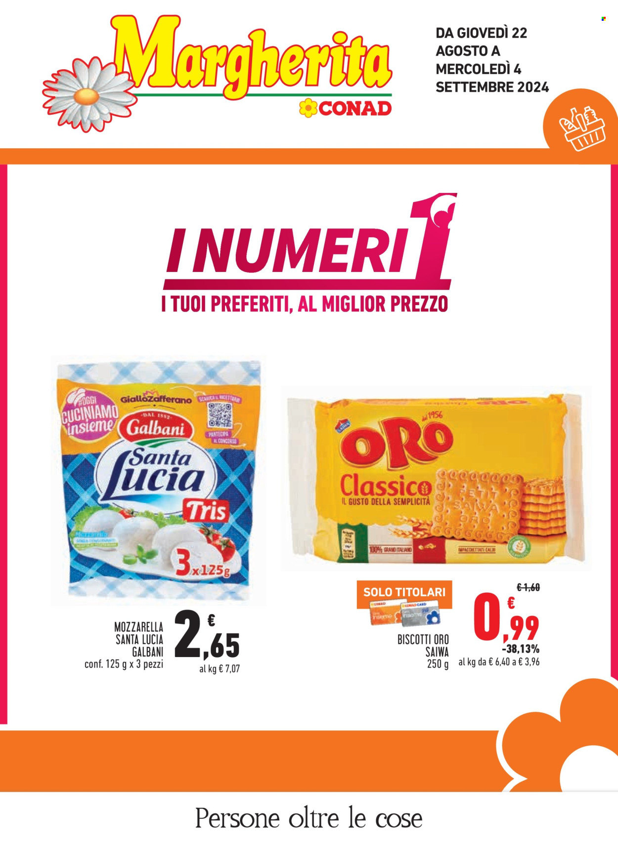 Leták Margherita Conad - 22.8.2024 - 4.9.2024. Strana 1