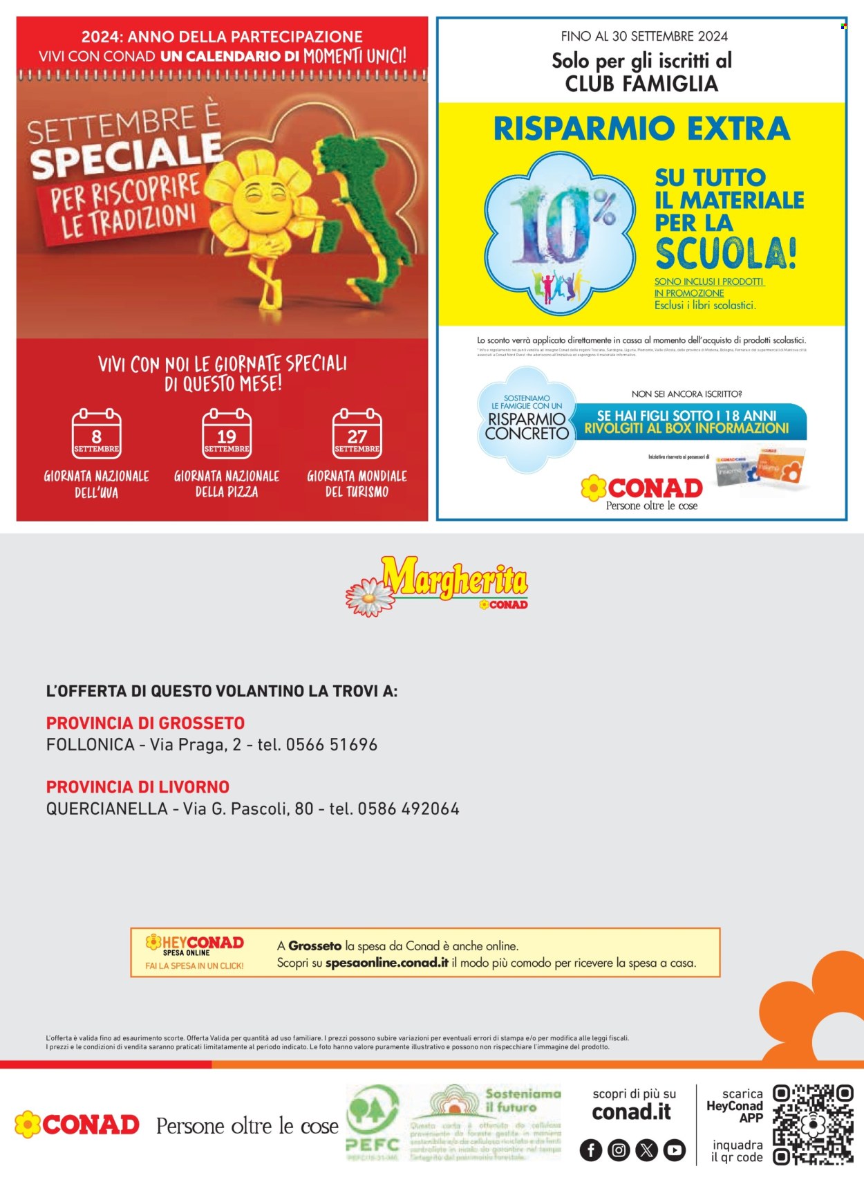 Leták Margherita Conad - 22.8.2024 - 4.9.2024. Strana 16