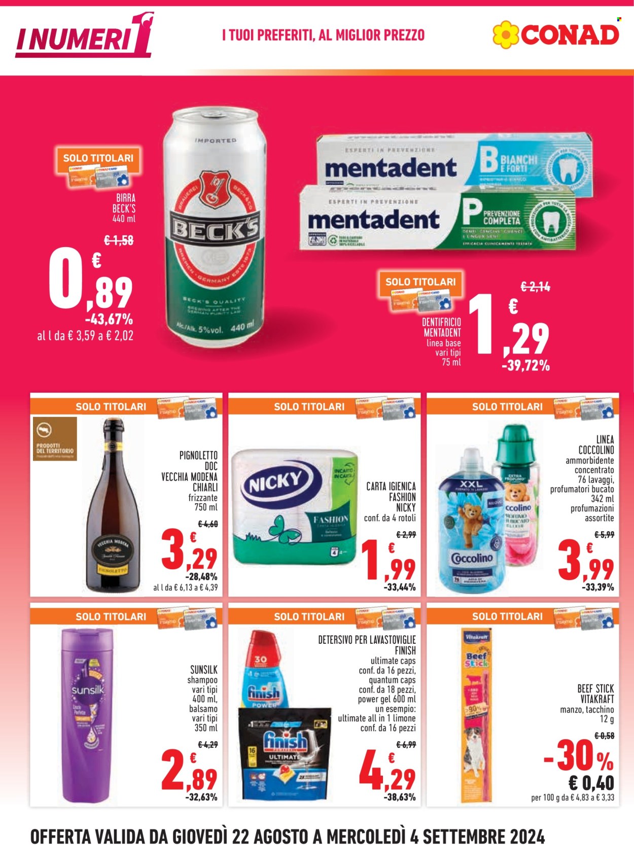 Volantino Conad - 22/8/2024 - 4/9/2024. Pagina 4