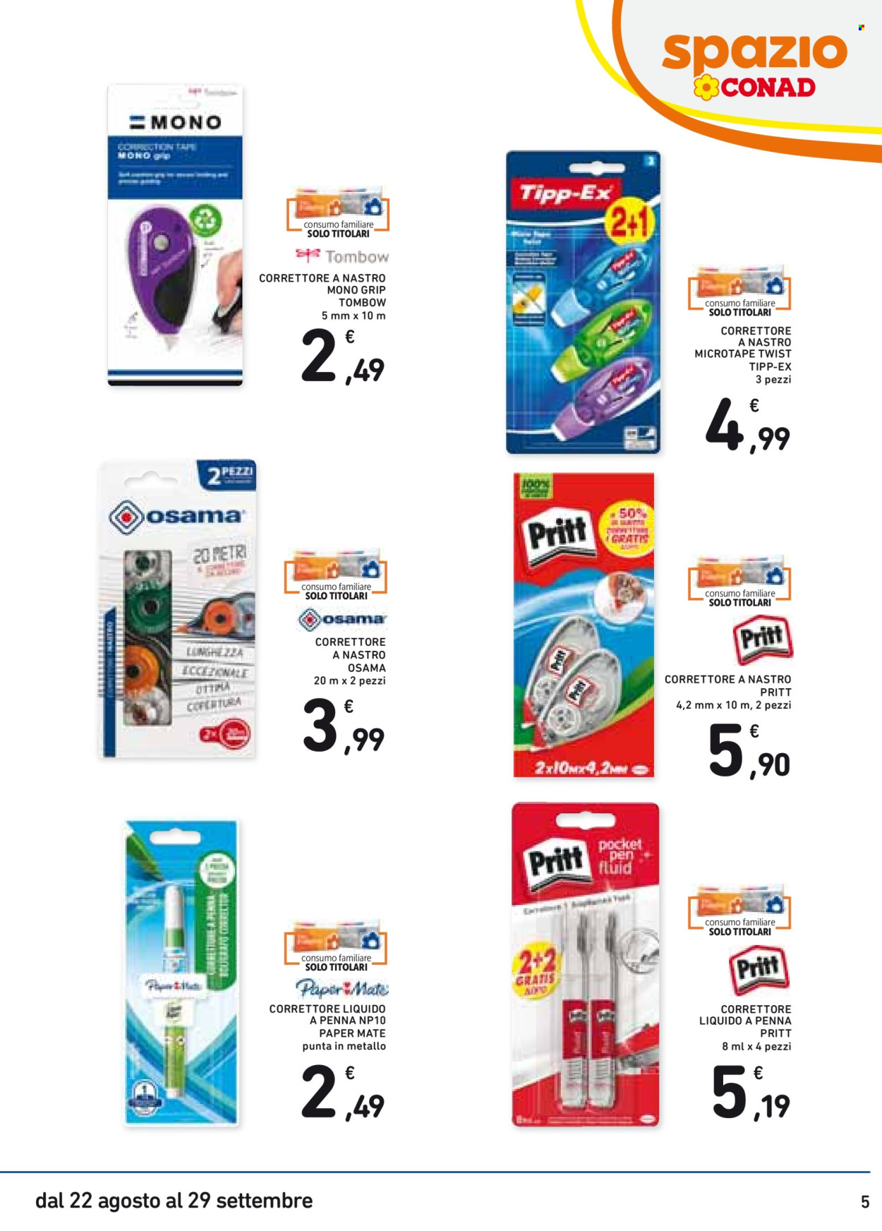 Volantino Spazio Conad - 22/8/2024 - 29/9/2024. Pagina 5
