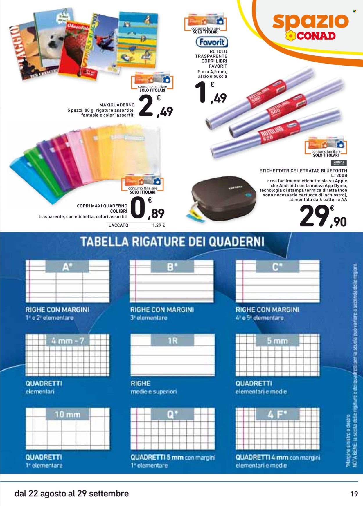 Volantino Spazio Conad - 22/8/2024 - 29/9/2024. Pagina 19