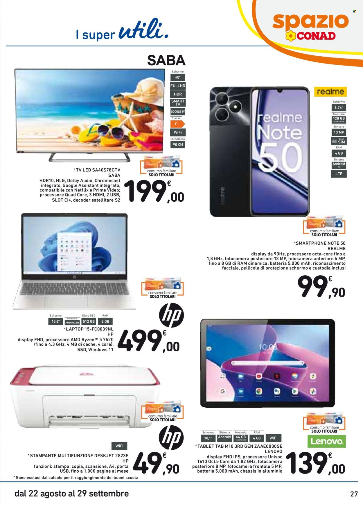 Volantino Spazio Conad - 22/8/2024 - 29/9/2024. Pagina 27