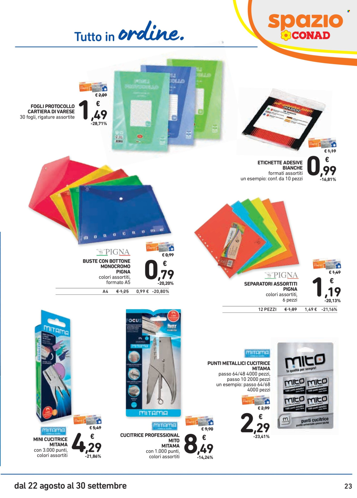 Volantino Spazio Conad - 22/8/2024 - 30/9/2024. Pagina 23