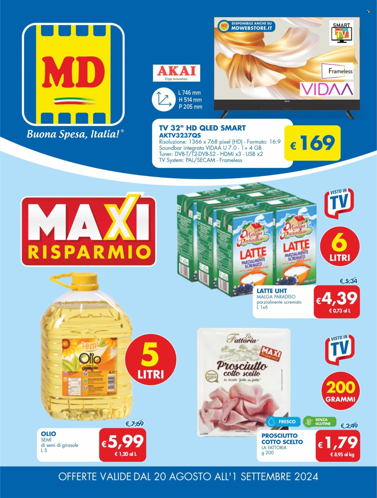 Volantino MD Discount - 20/8/2024 - 1/9/2024. Pagina 1