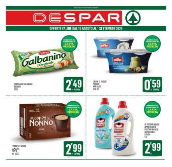 Volantino Despar - 19/8/2024 - 1/9/2024.
