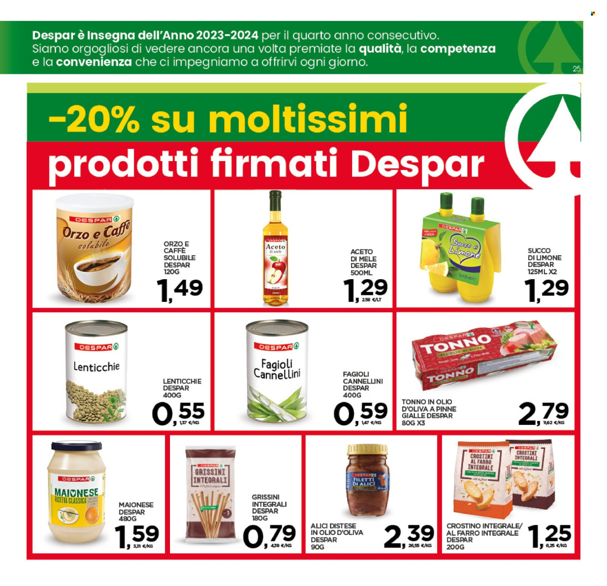Volantino Eurospar - 19/8/2024 - 1/9/2024. Pagina 25
