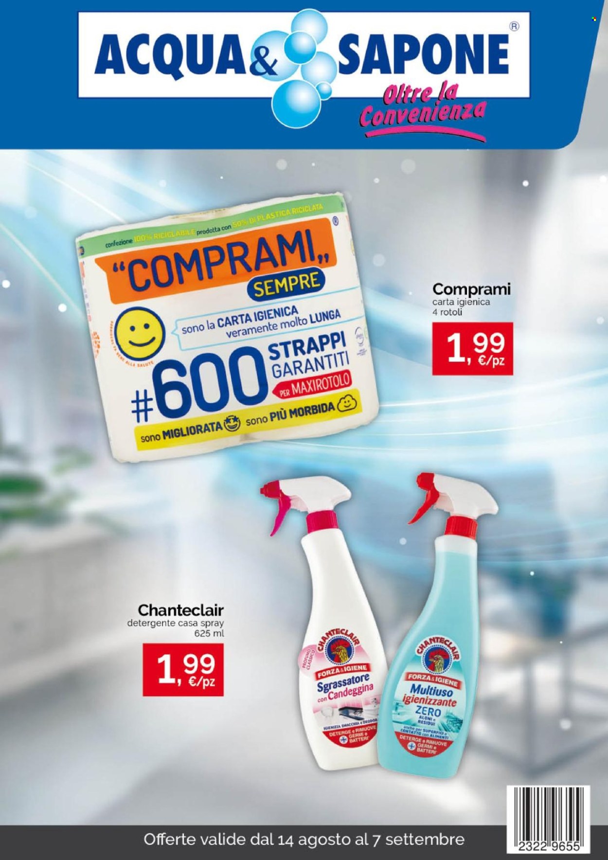 Volantino Acqua & Sapone - 14/8/2024 - 7/9/2024. Pagina 1