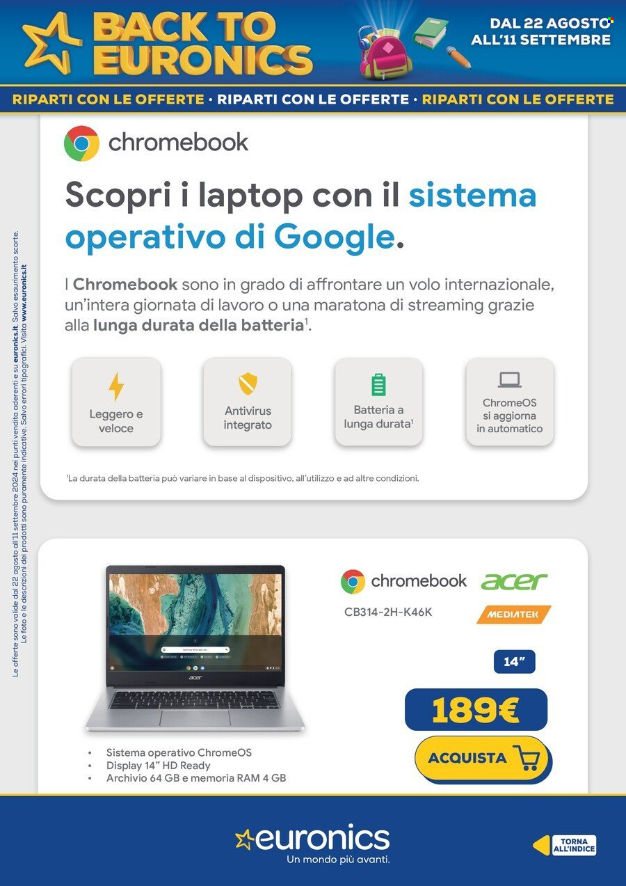 Volantino Euronics - 22/8/2024 - 11/9/2024. Pagina 3