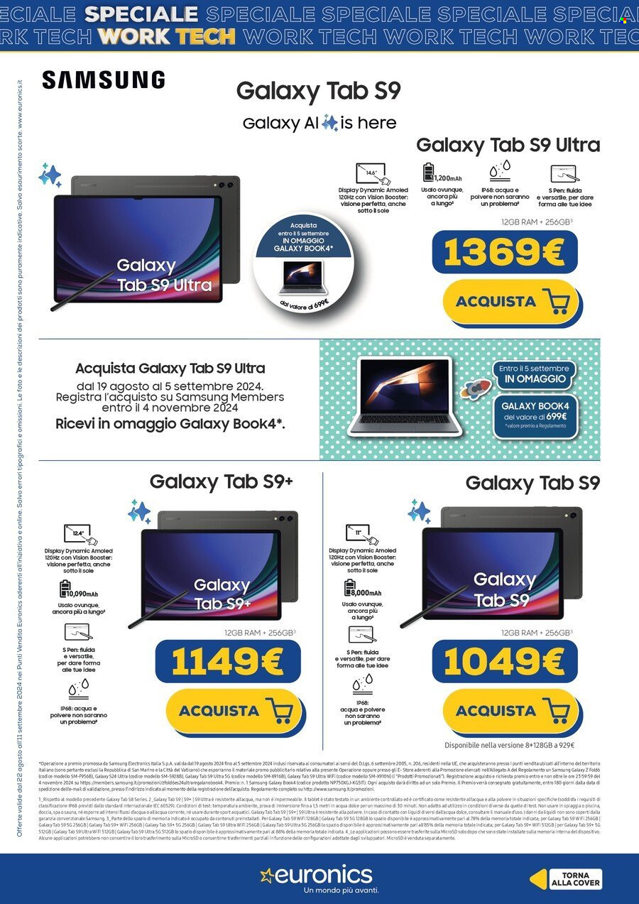 Volantino Euronics - 22/8/2024 - 31/8/2024. Pagina 14