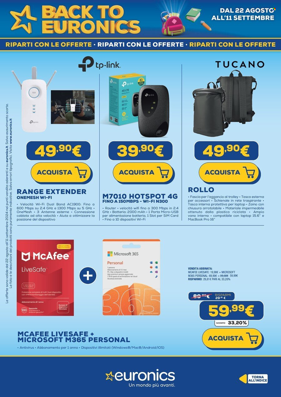 Volantino Euronics - 22/8/2024 - 11/9/2024. Pagina 26