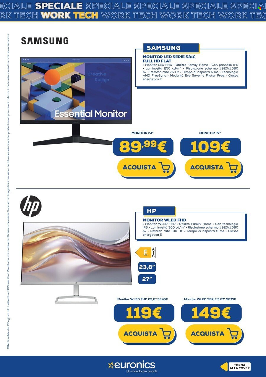 Volantino Euronics - 22/8/2024 - 31/8/2024. Pagina 17