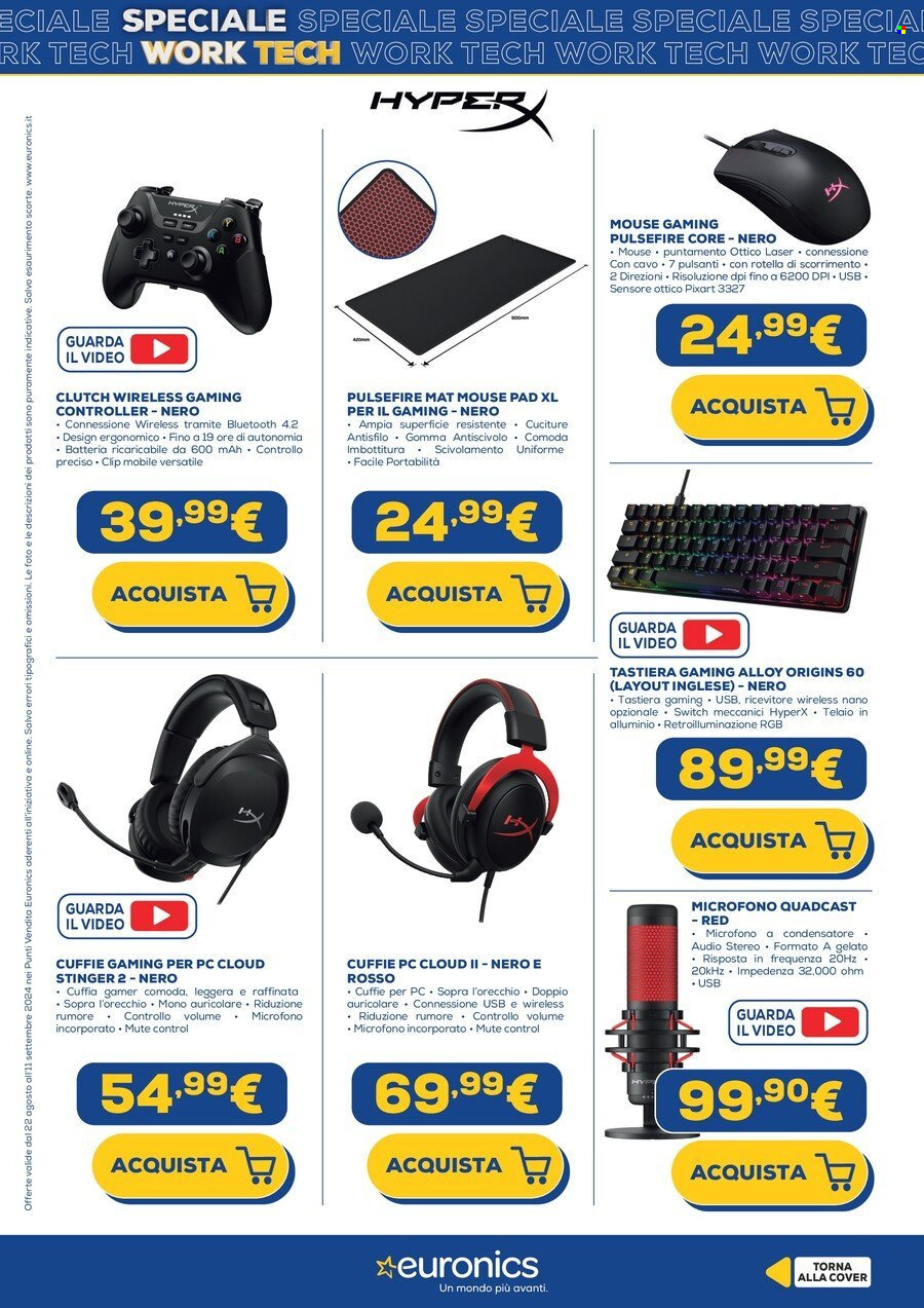 Volantino Euronics - 22/8/2024 - 31/8/2024. Pagina 21
