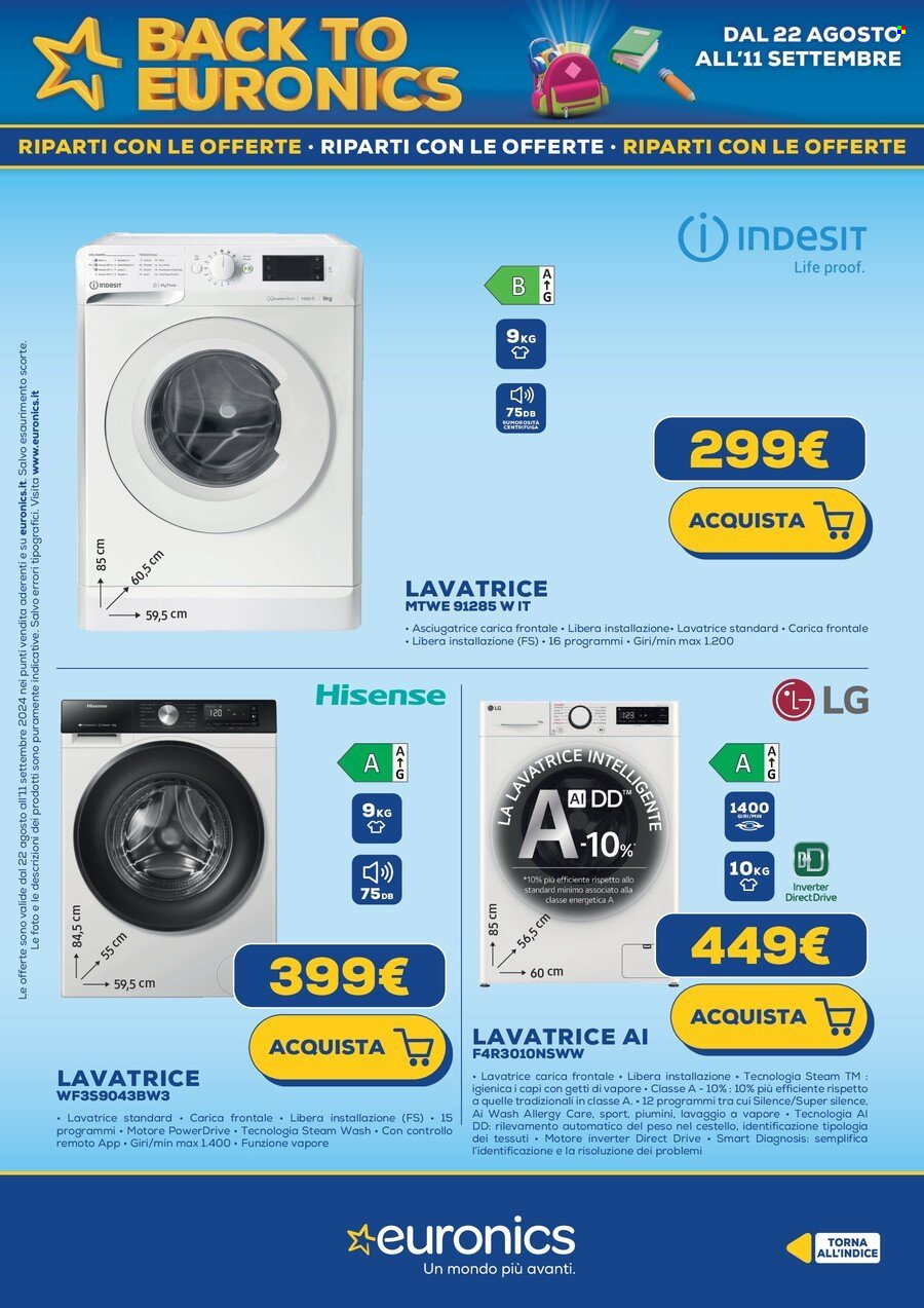 Volantino Euronics - 22/8/2024 - 11/9/2024. Pagina 35