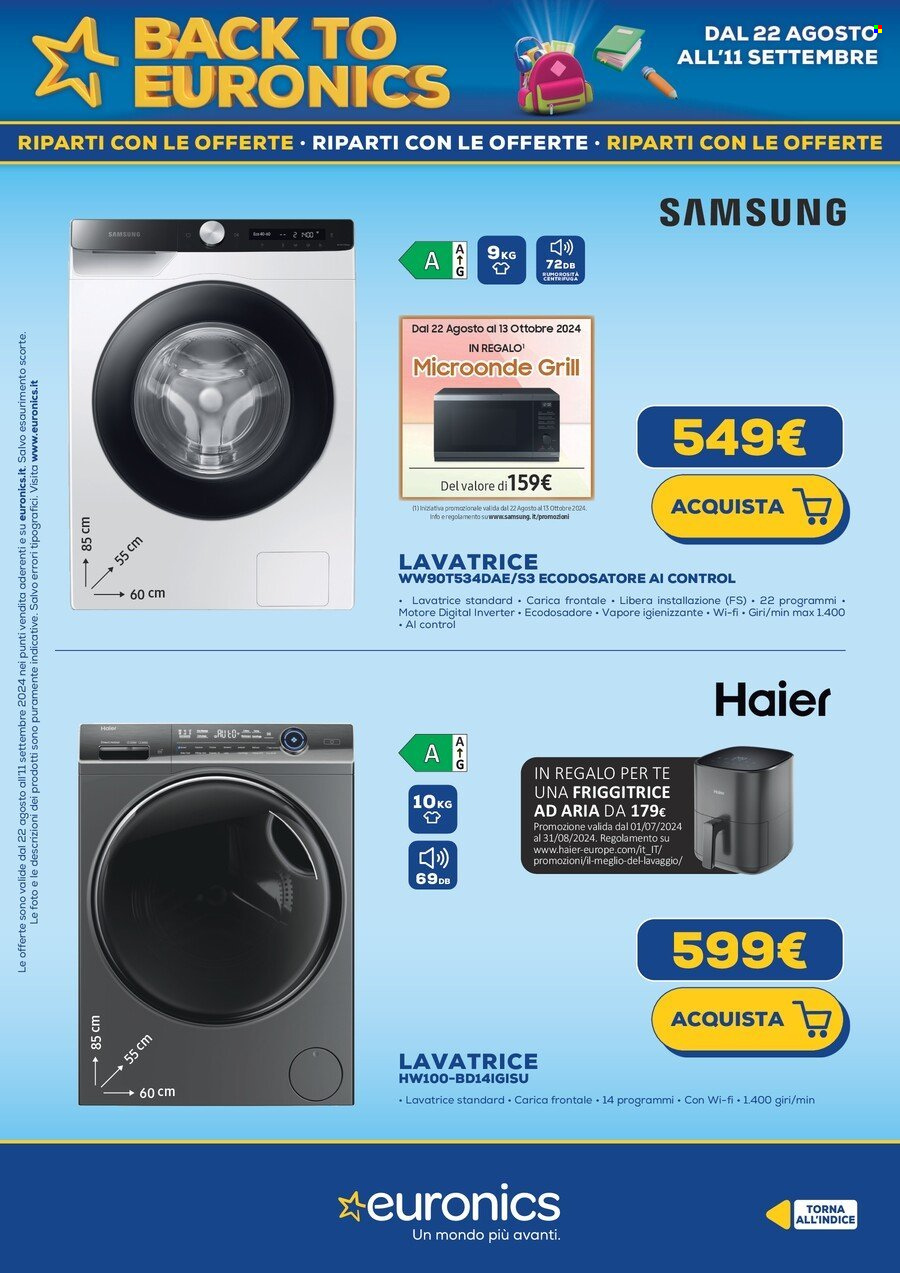 Volantino Euronics - 22/8/2024 - 11/9/2024. Pagina 36