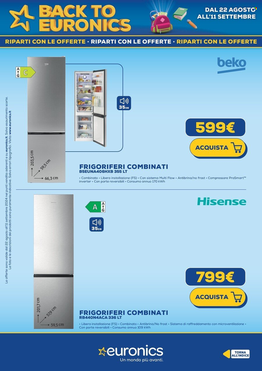Volantino Euronics - 22/8/2024 - 11/9/2024. Pagina 38