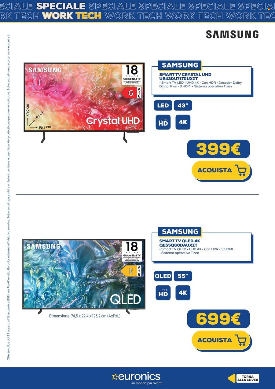 Volantino Euronics - 22/8/2024 - 31/8/2024. Pagina 28
