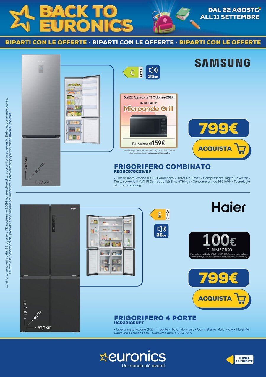 Volantino Euronics - 22/8/2024 - 11/9/2024. Pagina 41