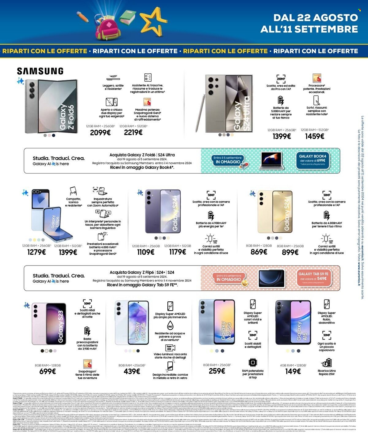 Volantino Euronics - 22/8/2024 - 11/9/2024. Pagina 3