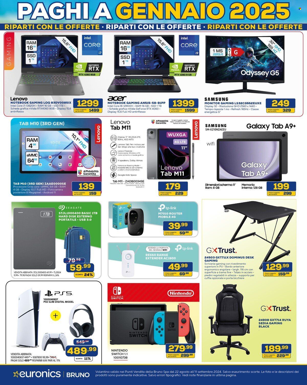 Volantino Euronics - 22/8/2024 - 11/9/2024. Pagina 7