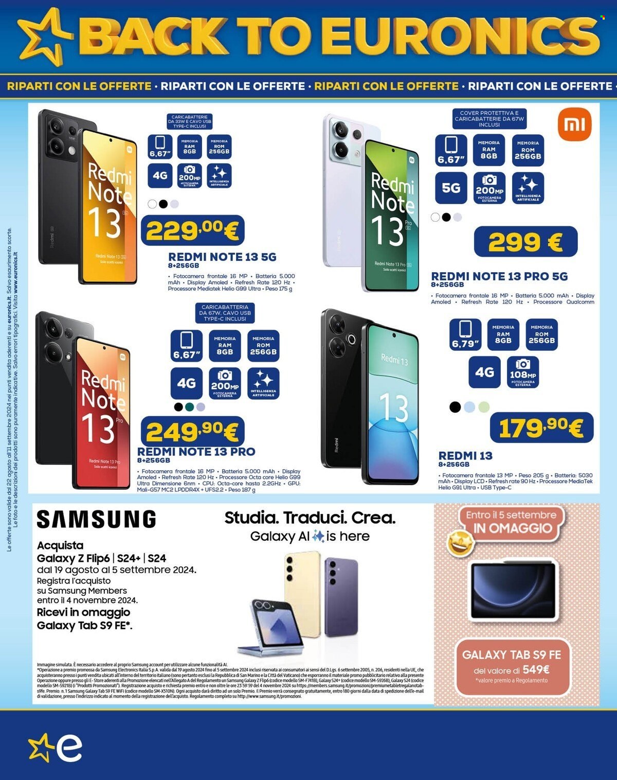 Volantino Euronics - 22/8/2024 - 12/9/2024. Pagina 8