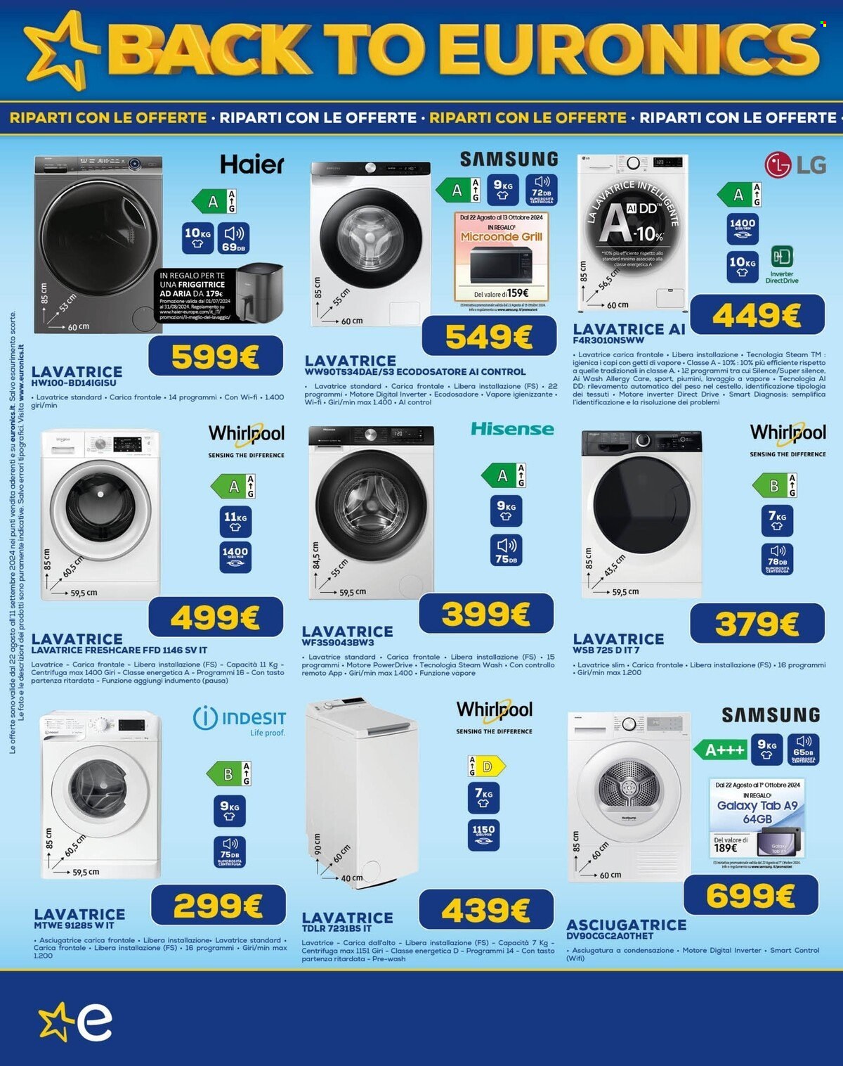 Volantino Euronics - 22/8/2024 - 12/9/2024. Pagina 16