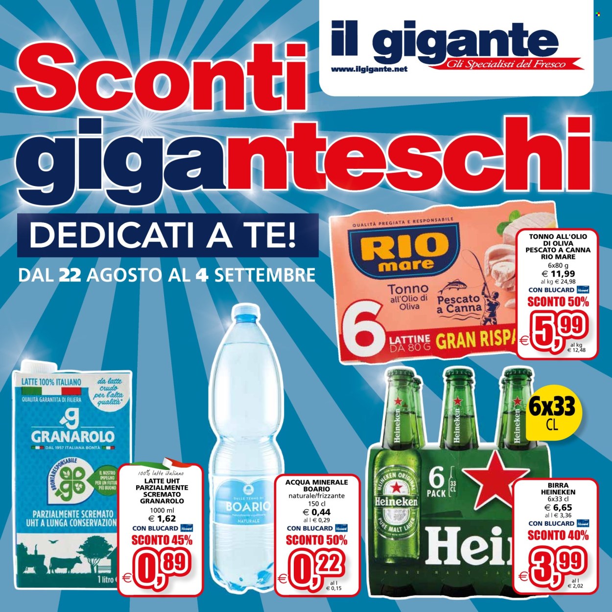 Volantino Il Gigante - 22/8/2024 - 4/9/2024. Pagina 1