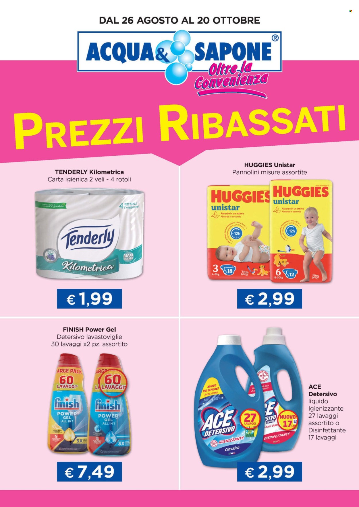 Volantino Acqua & Sapone - 26/8/2024 - 20/10/2024. Pagina 1