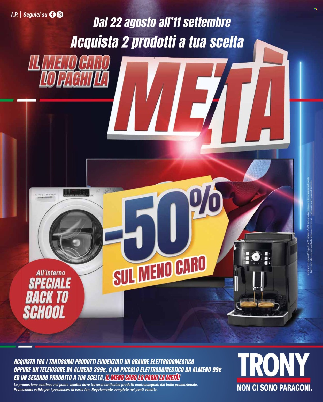 Volantino Trony - 22/8/2024 - 11/9/2024. Pagina 1