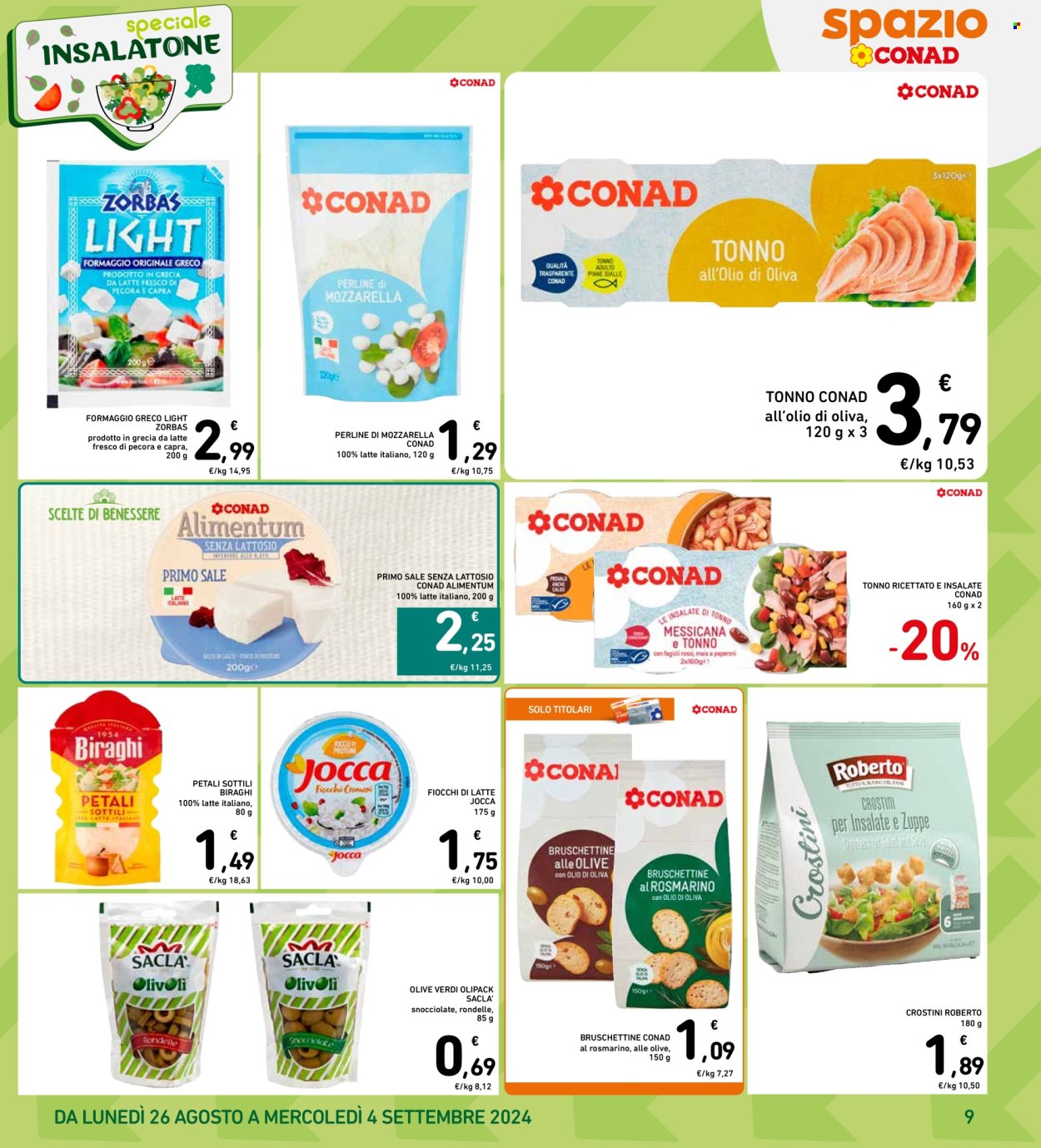 Volantino Spazio Conad - 26/8/2024 - 4/9/2024. Pagina 9