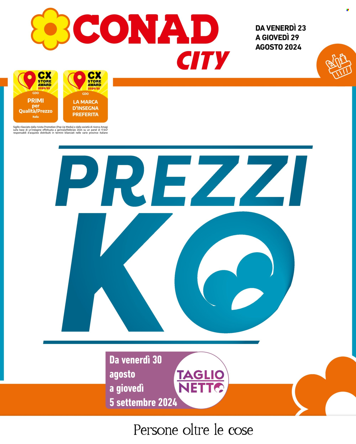 Volantino Conad City - 23/8/2024 - 29/8/2024. Pagina 1