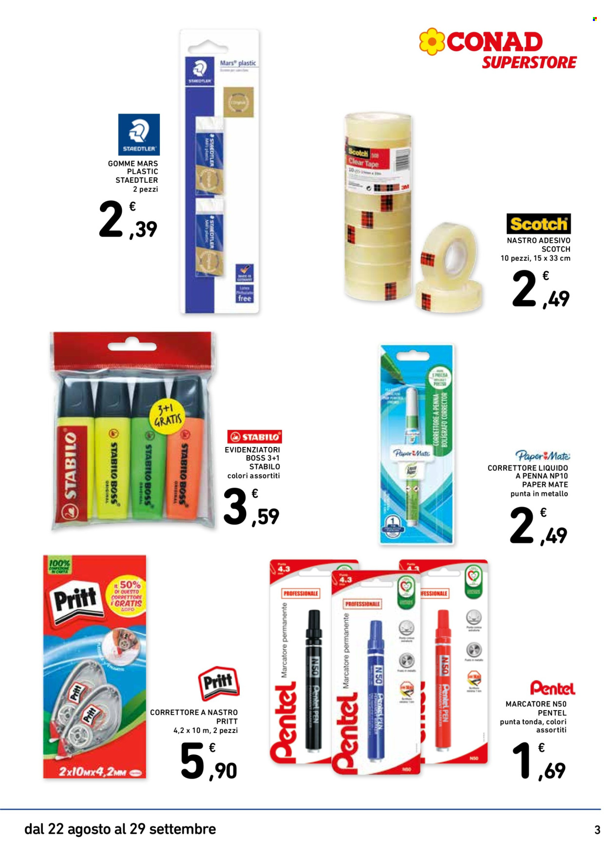 Volantino Conad Superstore - 22/8/2024 - 29/9/2024. Pagina 3