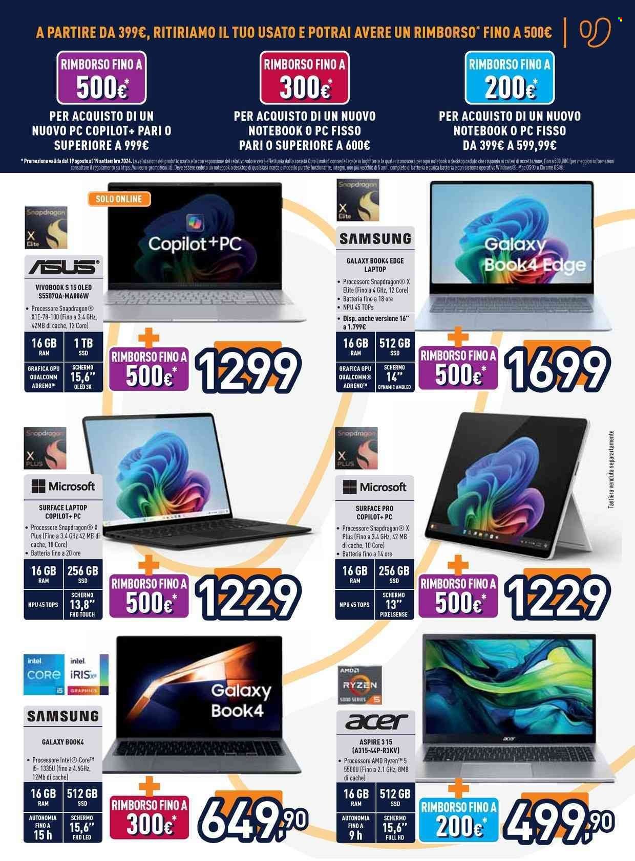 Volantino Unieuro - 23/8/2024 - 5/9/2024. Pagina 3