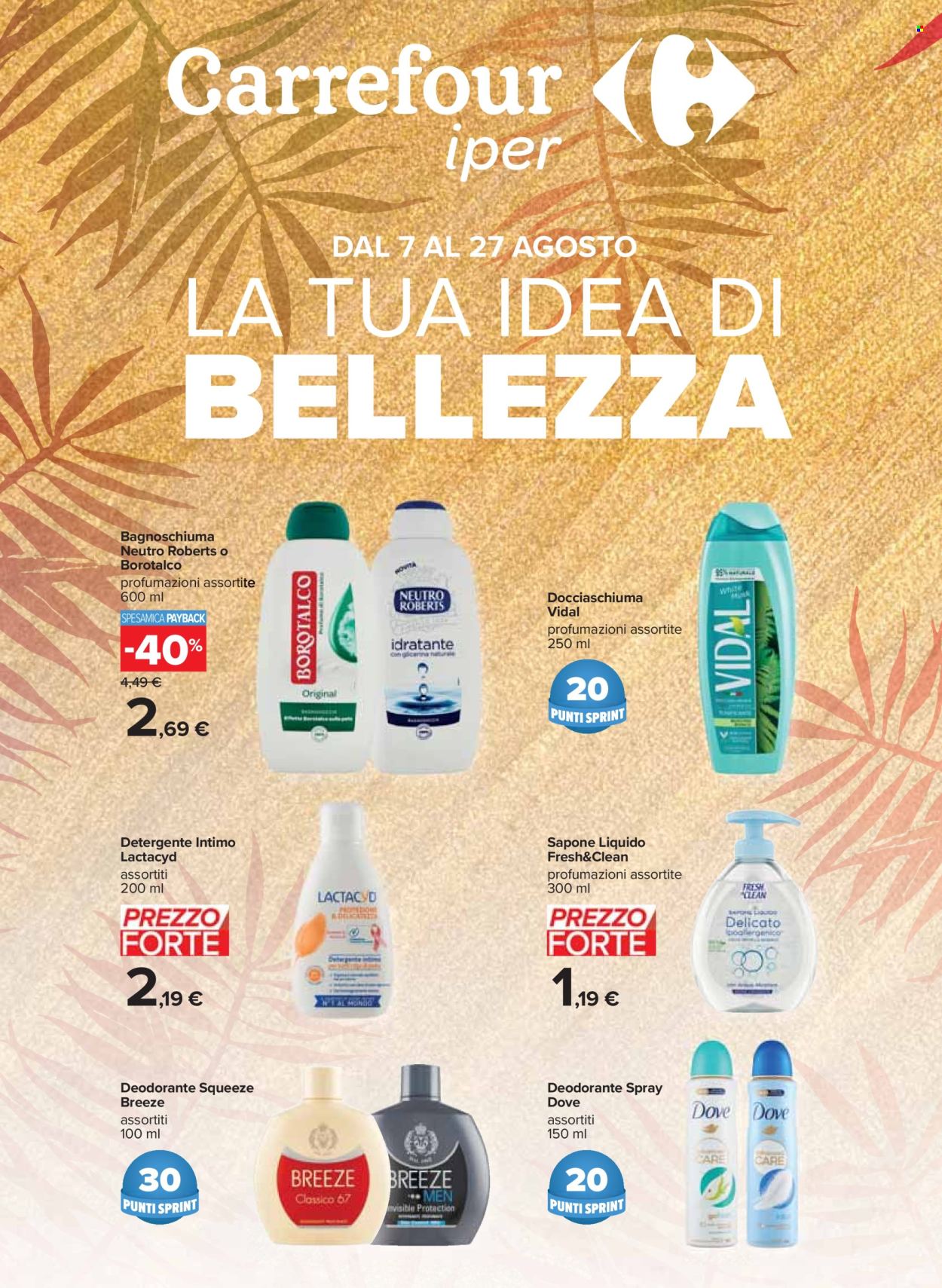 Volantino Carrefour - 7/8/2024 - 27/8/2024. Pagina 1